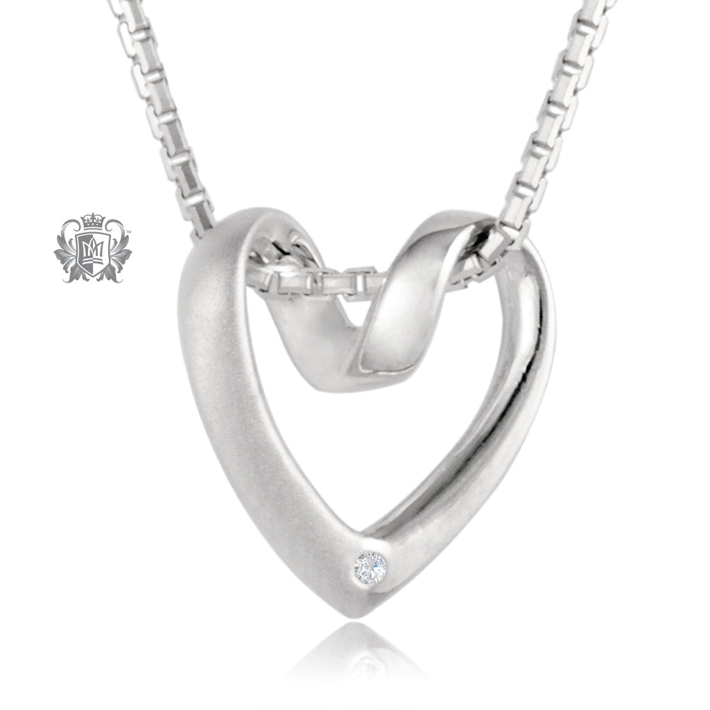 Diamond Loopy Heart Pendant