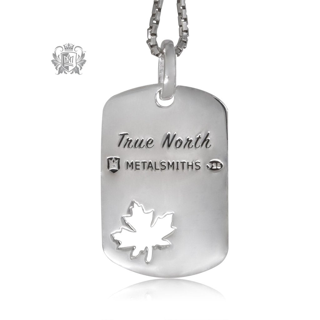 True North Maple Leaf Pendant Metalsmiths Sterling Silver Back