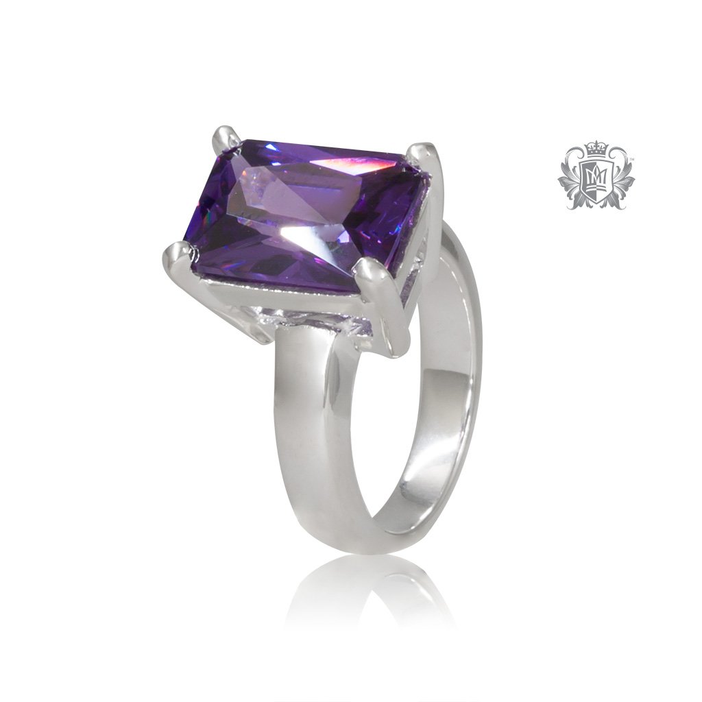 Lady in Waiting Ring Amethyst Cubic Metalsmiths Sterling Silver