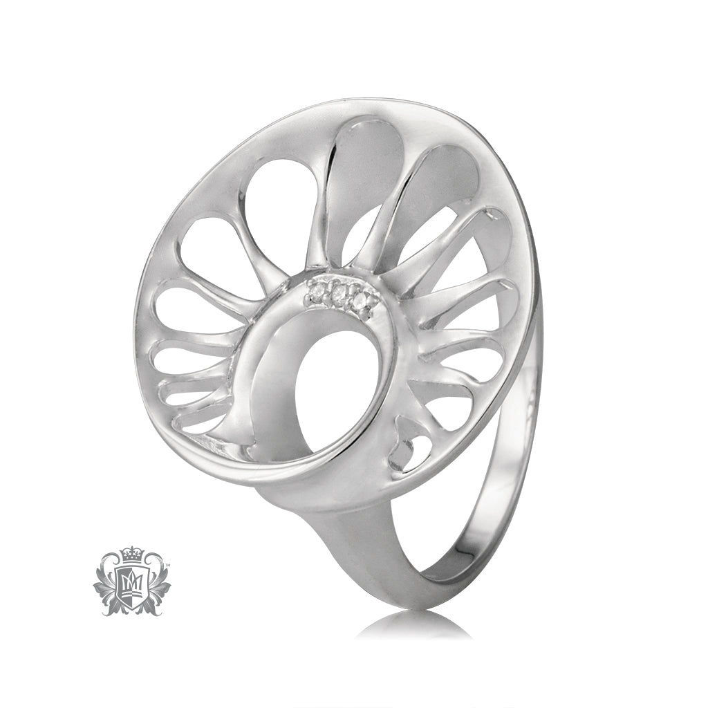 Summer Solstice Ring with Diamond Accents