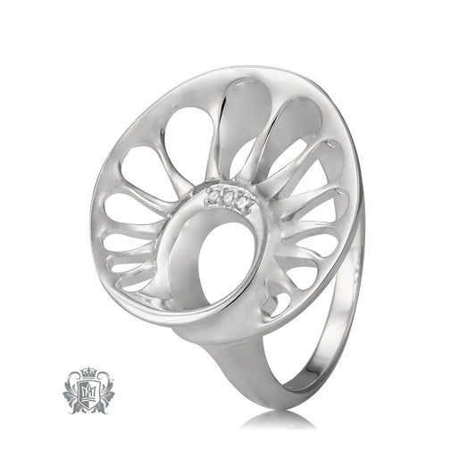 Summer Solstice Ring with Diamond Accents