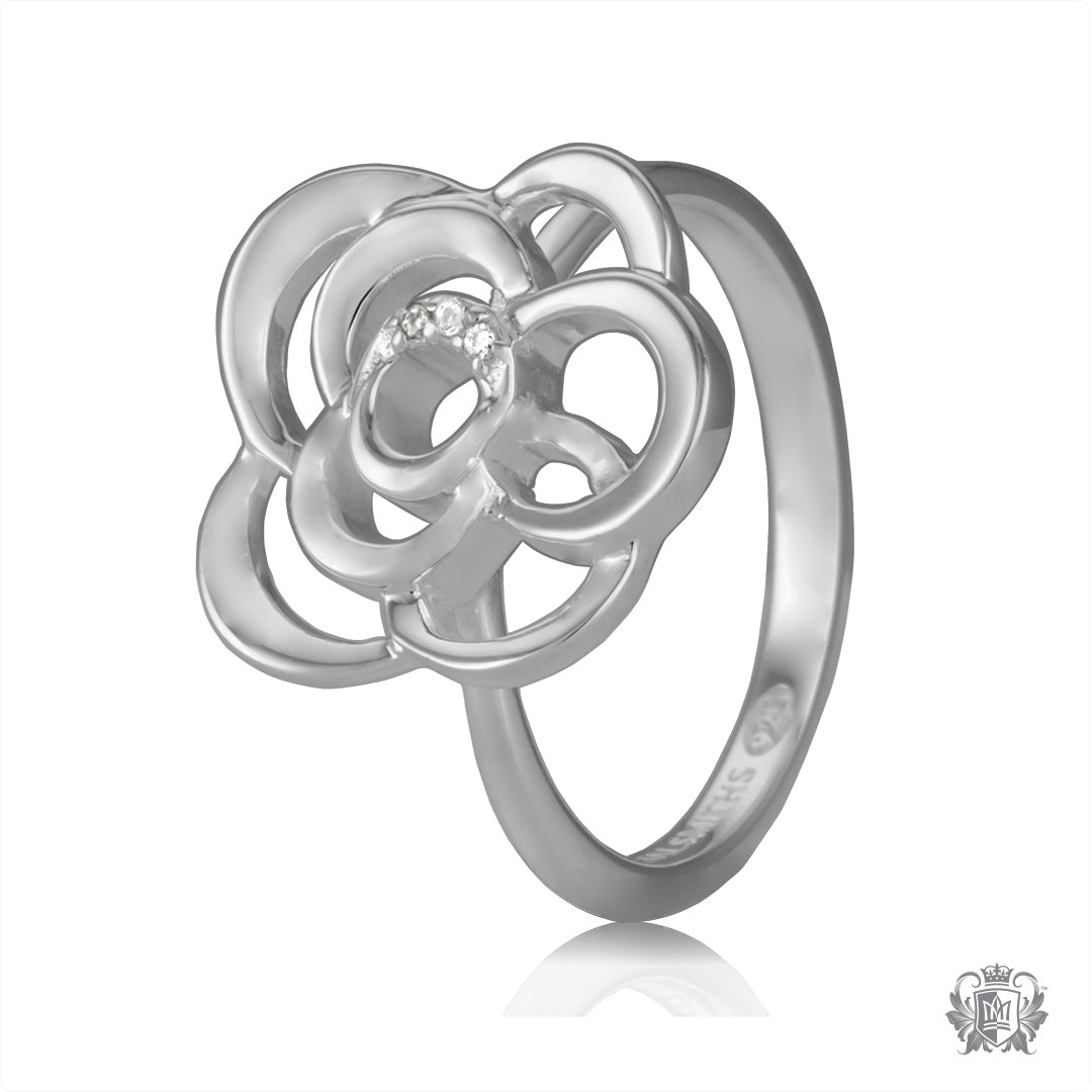 Metal Ring With Roses Rose Diamond Ring – Metalsmiths Sterling