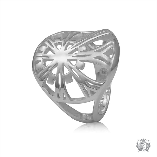 Retro Offset Star Ring