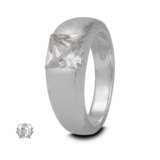 Square Channel Set Ring - Metalsmiths Sterling‚Ñ¢ Canada