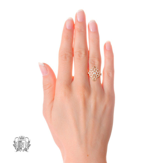 Wave Scroll Square Ring - Metalsmiths Sterling™ Canada