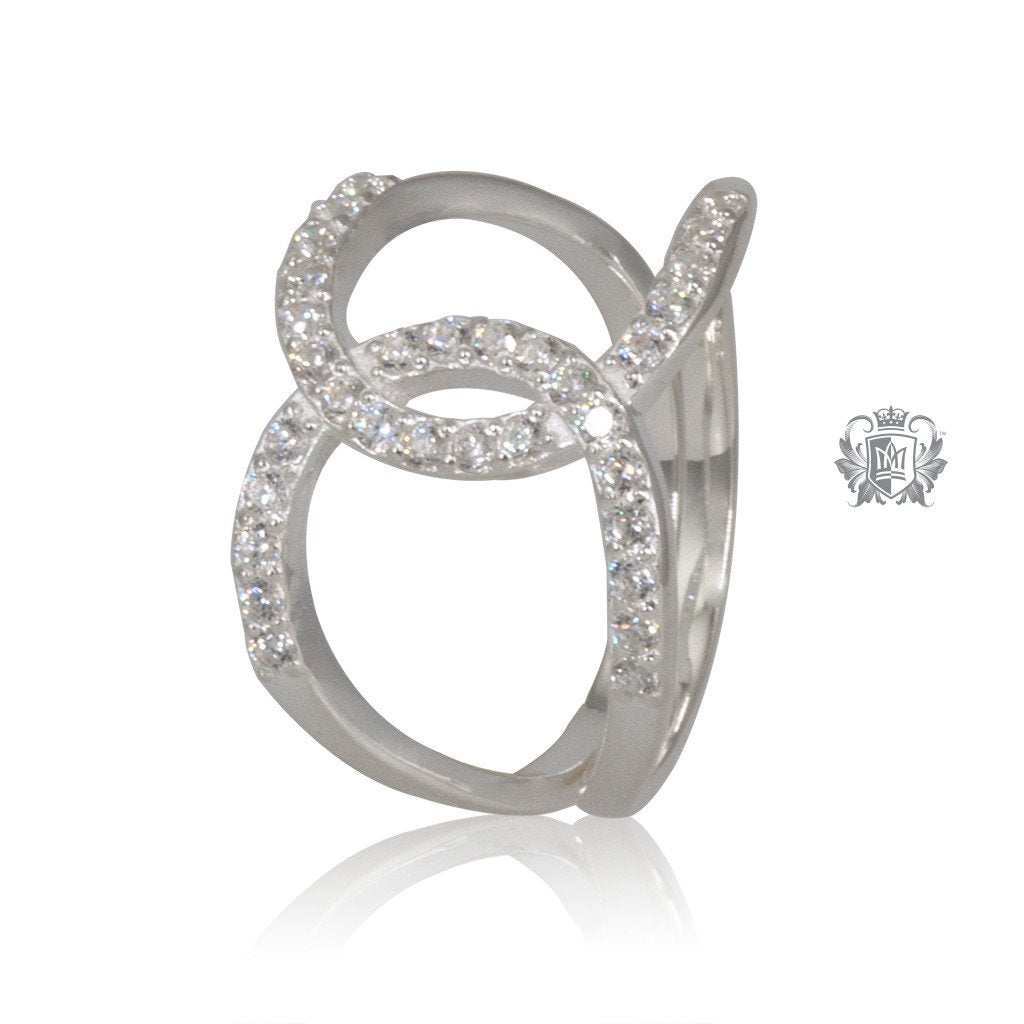 Metalsmiths Sterling Silver Double Loop Sparkle Band