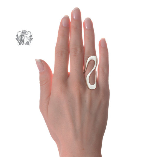 Metalsmiths Sterling Silver Modern Open Loop Band on Model