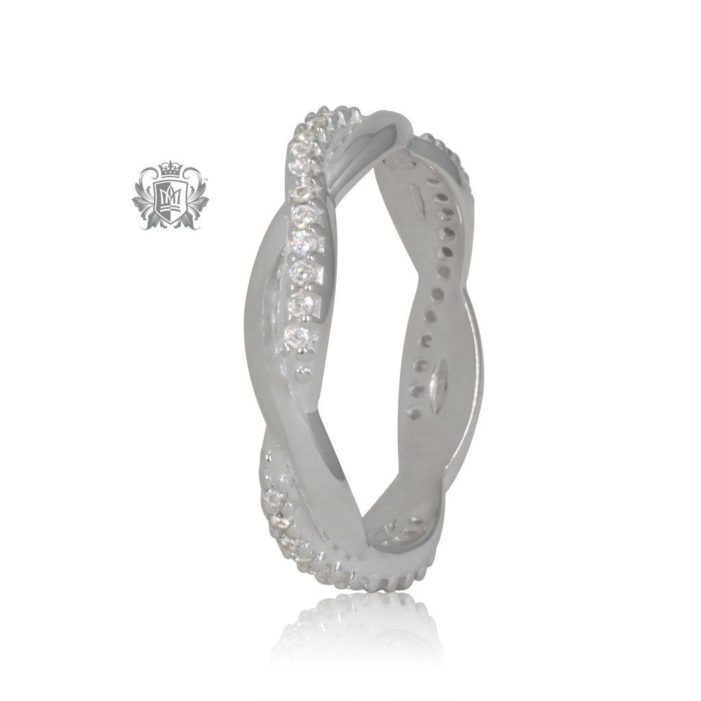 Metalsmiths Sterling Silver Braided Cubic Band