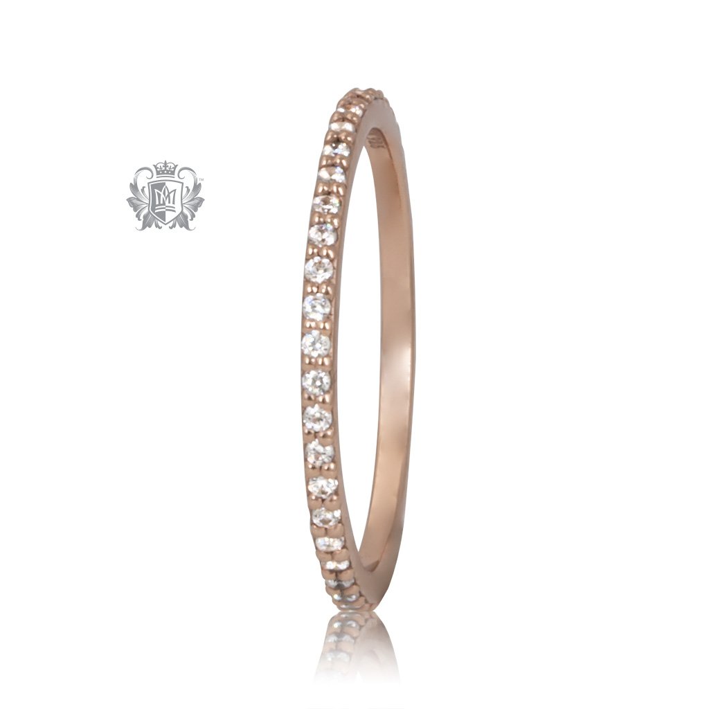 Rose Gold Eternal Stacking Cubic Ring Metalsmiths Sterling