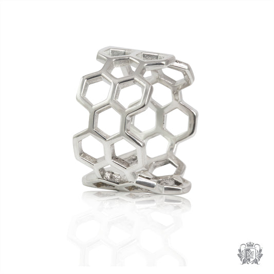 Silver Honeycomb Ring