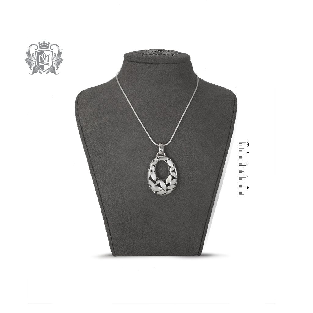 Petal Teardrop Pendant - bust