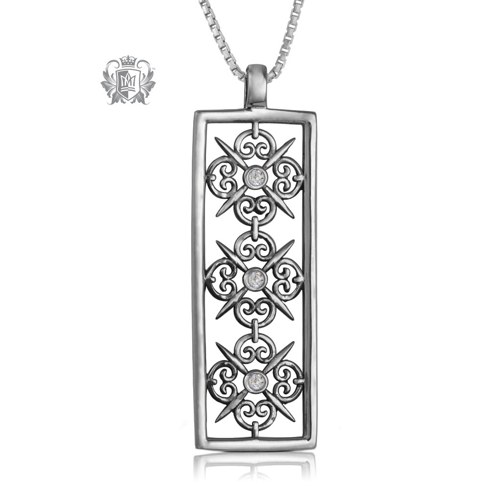 Panos Konidas Rectangular Scroll Pendant