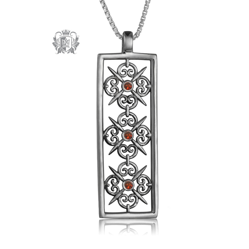 Panos Konidas Rectangular Scroll Pendant