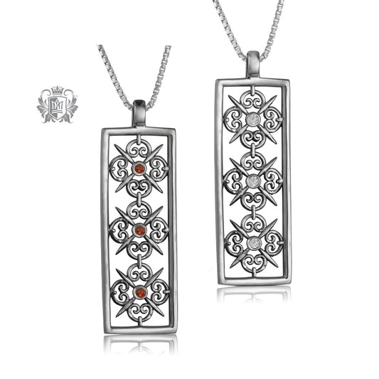 Panos Konidas Rectangular Scroll Pendant