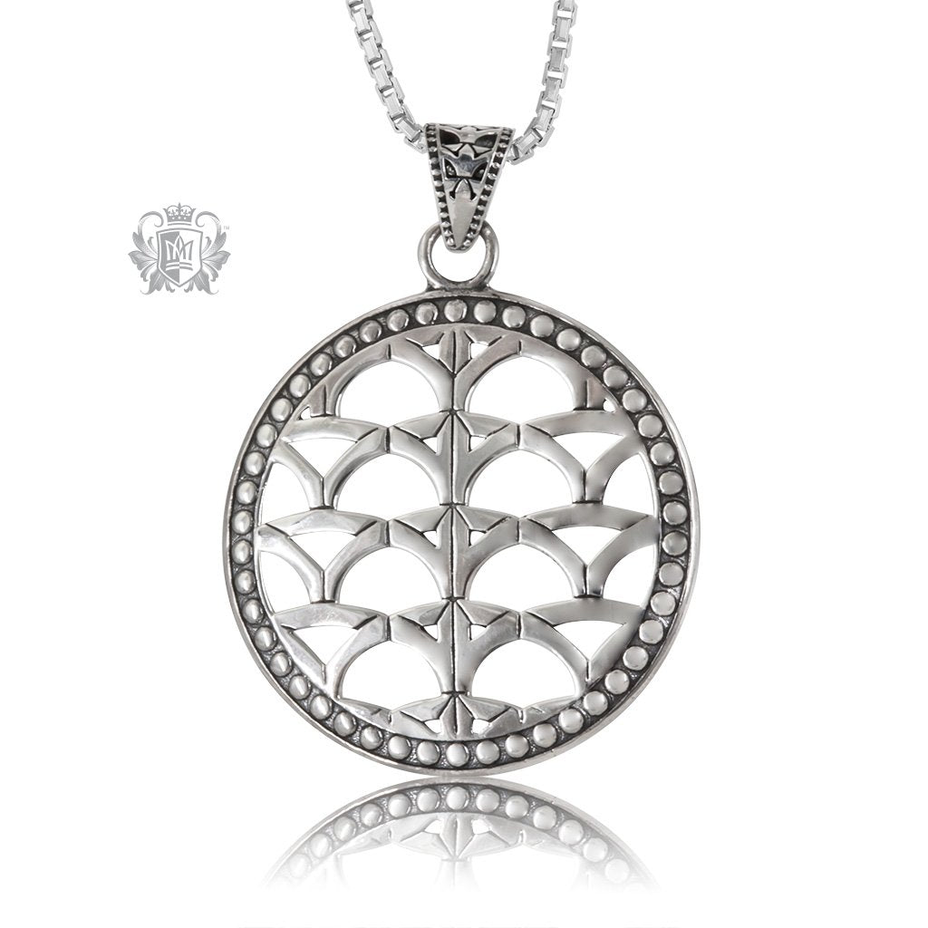 Panos Konidas Shell Scroll Pendant Sterling Silver