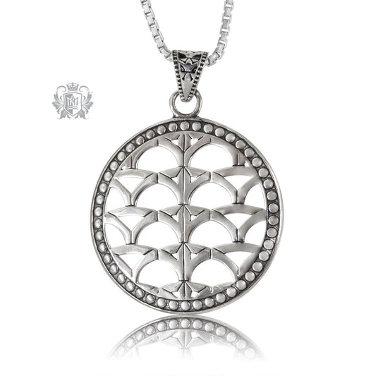 Panos Konidas Shell Scroll Pendant Sterling Silver