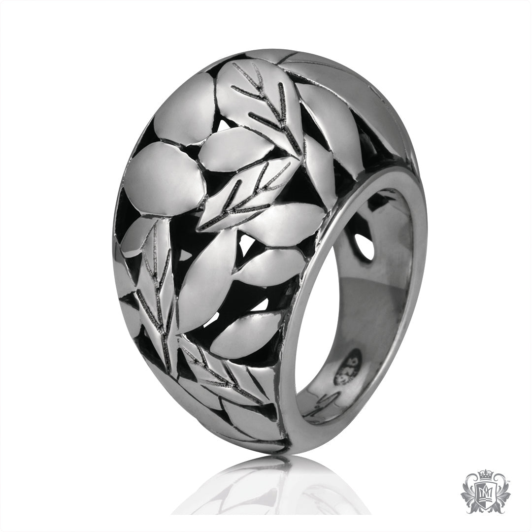 Oval Dome Leaf Ring