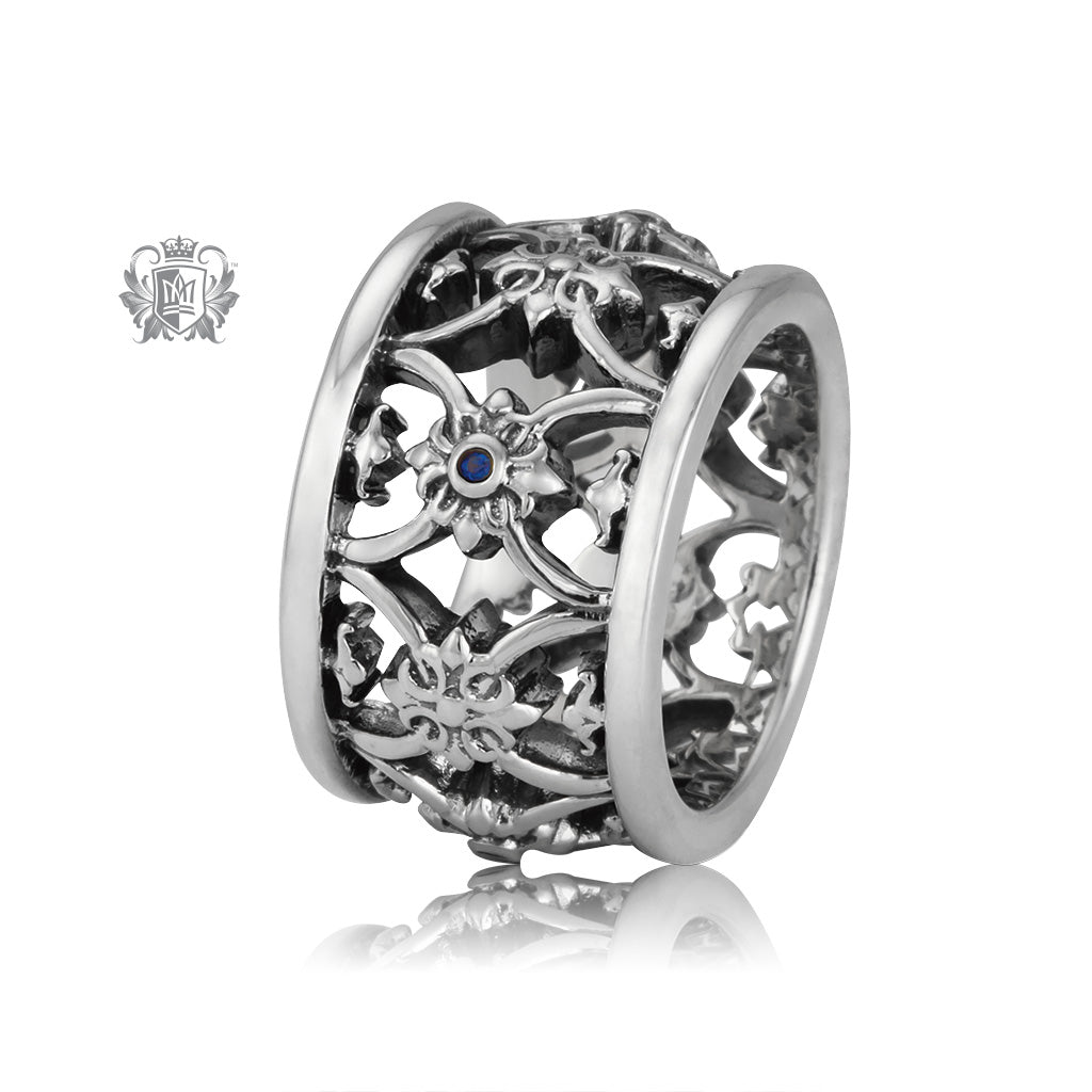 Parisian Band with Sapphire Accents
