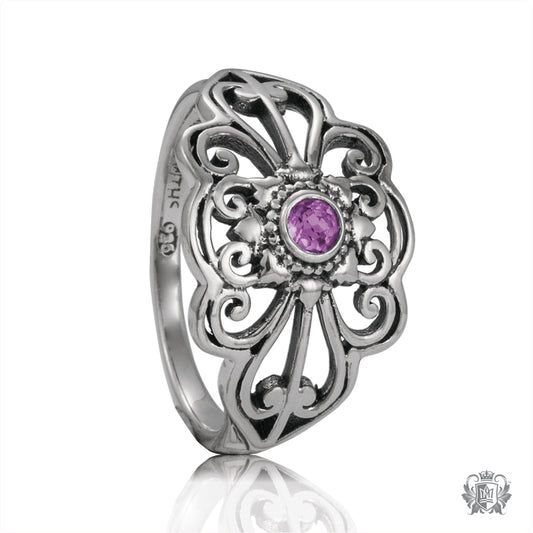 Panos Konidas Marquise Scroll Ring