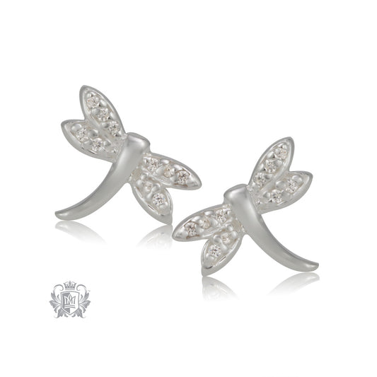 Sparkling Dragonfly Studs