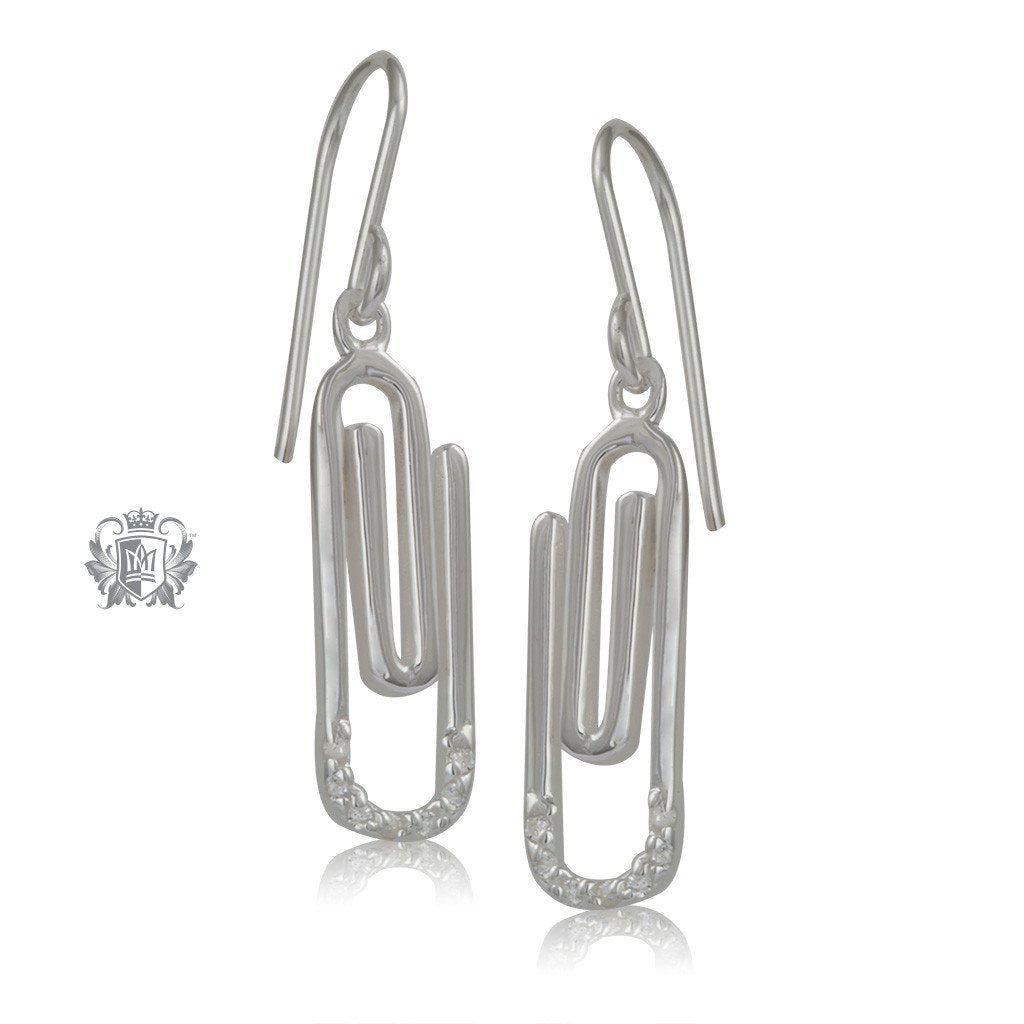 Sterling Silver Paperclip Earrings