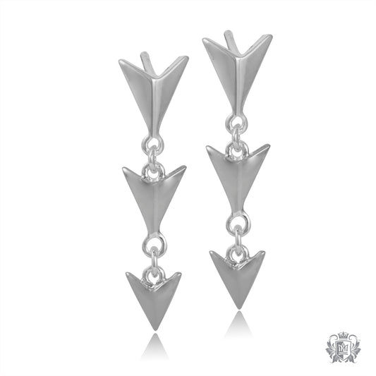 Articulated Triple Arrow Earrings