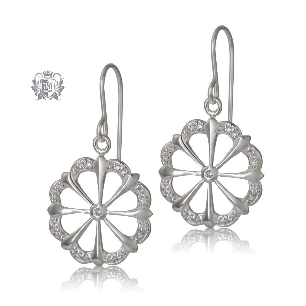 Metalsmiths Sterling Silver Dazzling Wheel Earrings