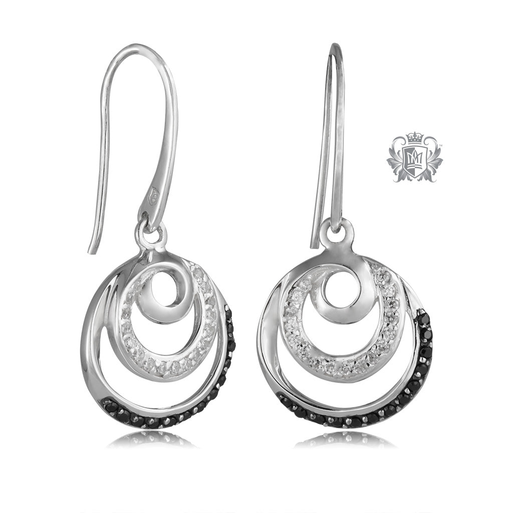 Triple Swirl Hanger Earrings
