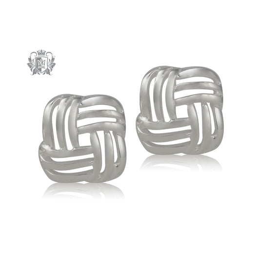 Crosshatch Stud Earrings