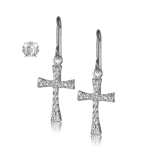 Modern Cross Cubic Earrings