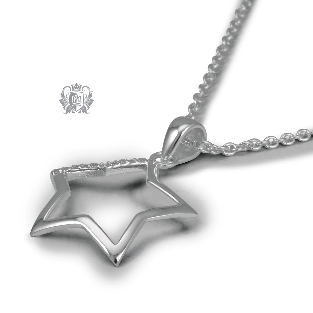 Freeform Pave Star Pendant