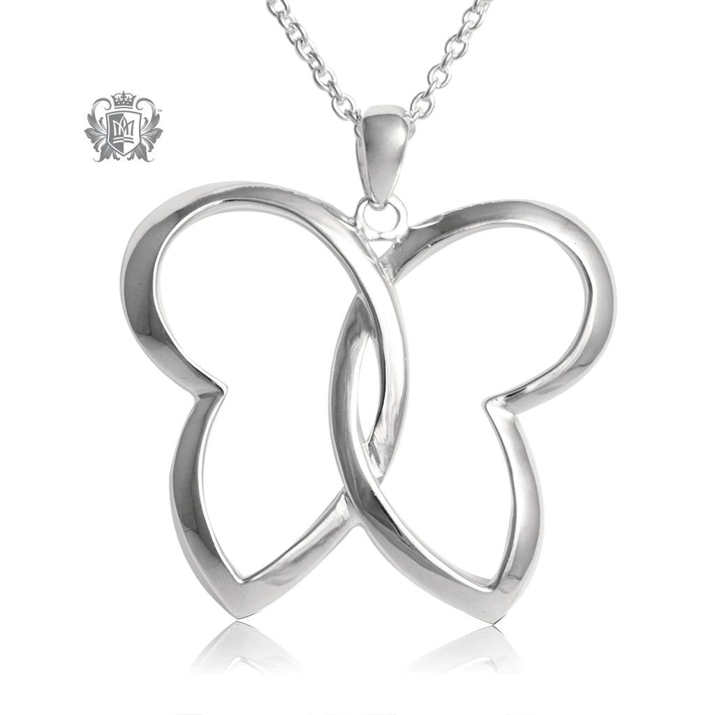 Interlocking Butterfly Pendant – Metalsmiths Sterling