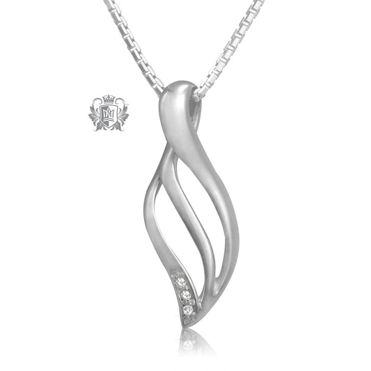 Diamond Leaf Pendant