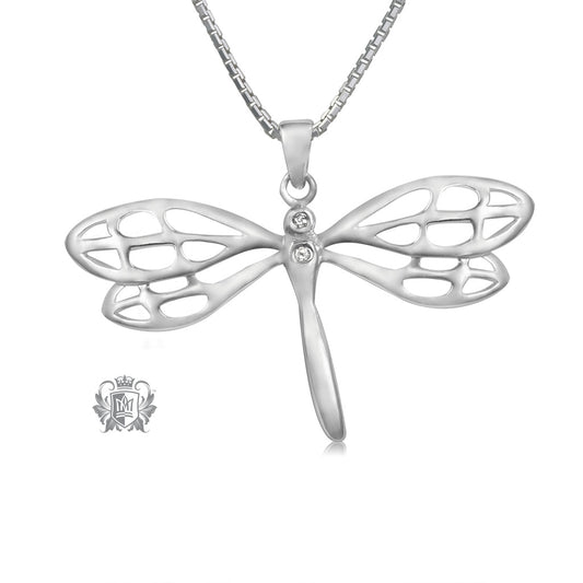 Diamond Dragonfly Pendant