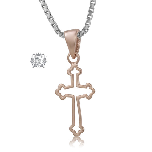 Rose Gold Dipped Byzantine Cross