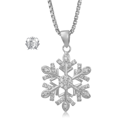 Pavé Cubic Snowflake Pendant