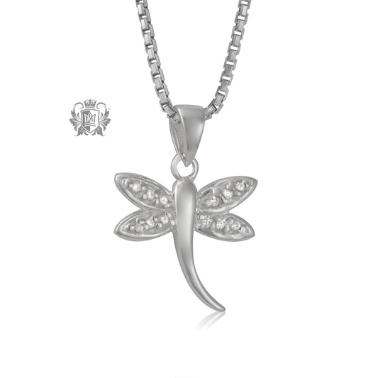 Sparkling Dragonfly Pendant