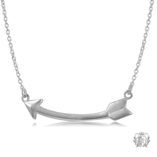 Metalsmiths Sterling Silver Curved Arrow Necklace