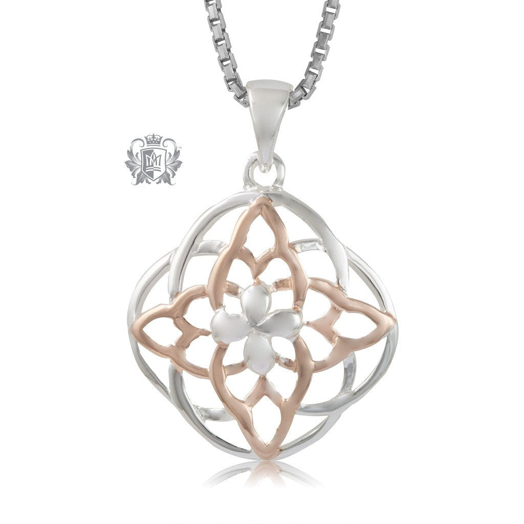 Metalsmiths Sterling Silver Rose Gold Dipped Celtic Knot Pendant
