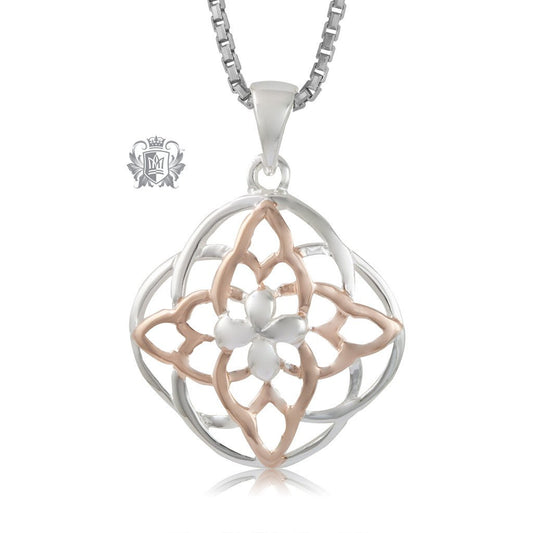 Metalsmiths Sterling Silver Rose Gold Dipped Celtic Knot Pendant