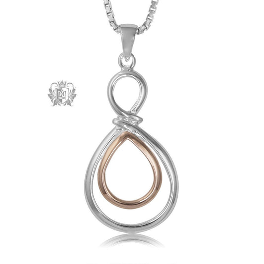 Metalsmiths Sterling Silver Rose Golden Loop Pendant