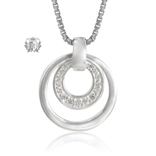 Small Pave Orbit Pendant