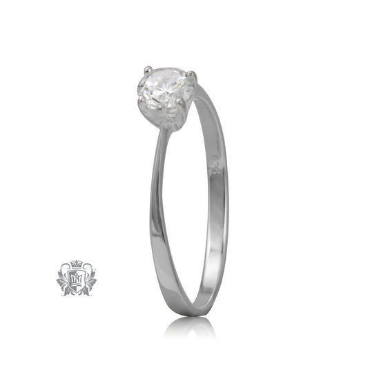 Modern Cubic Solitaire Ring