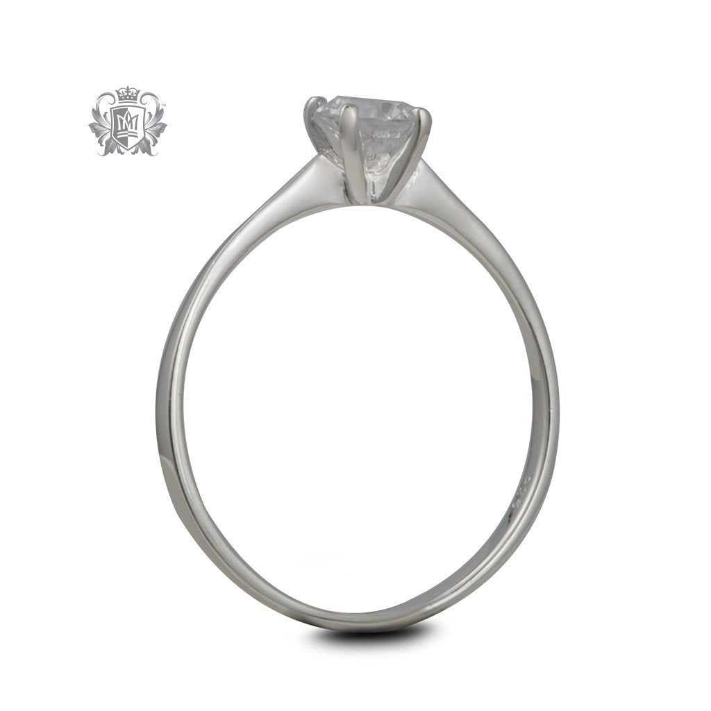 Modern Cubic Solitaire Ring - side