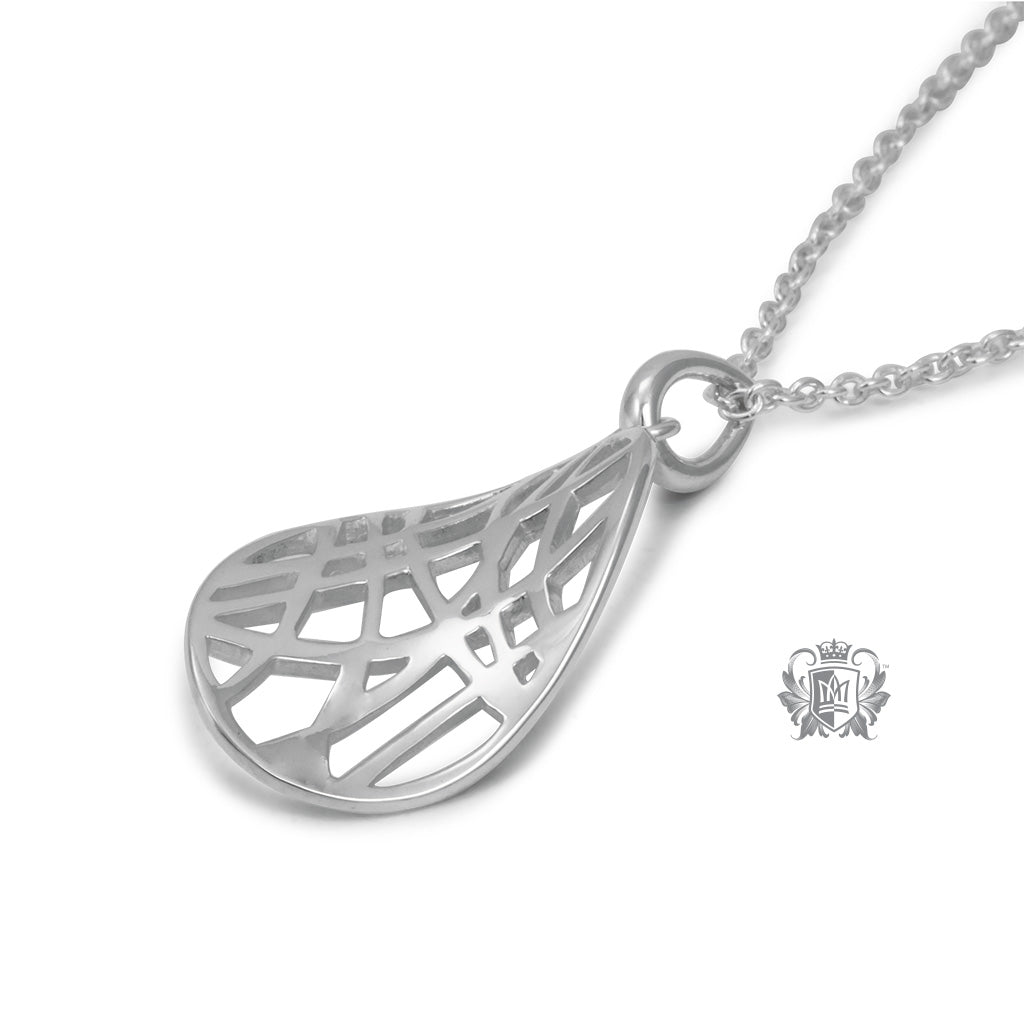 Crosshatch Oval Pendant
