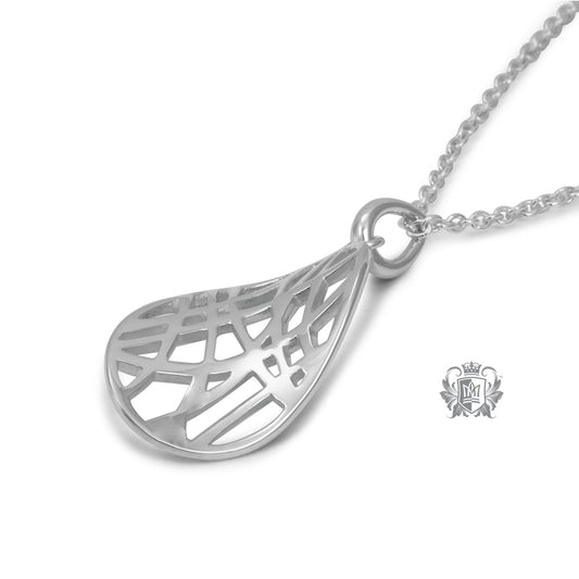 Crosshatch Oval Pendant