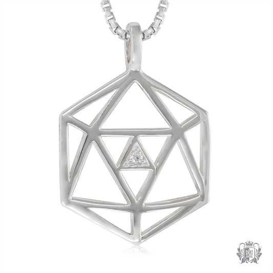 Geometric Design Hexagon Pendant