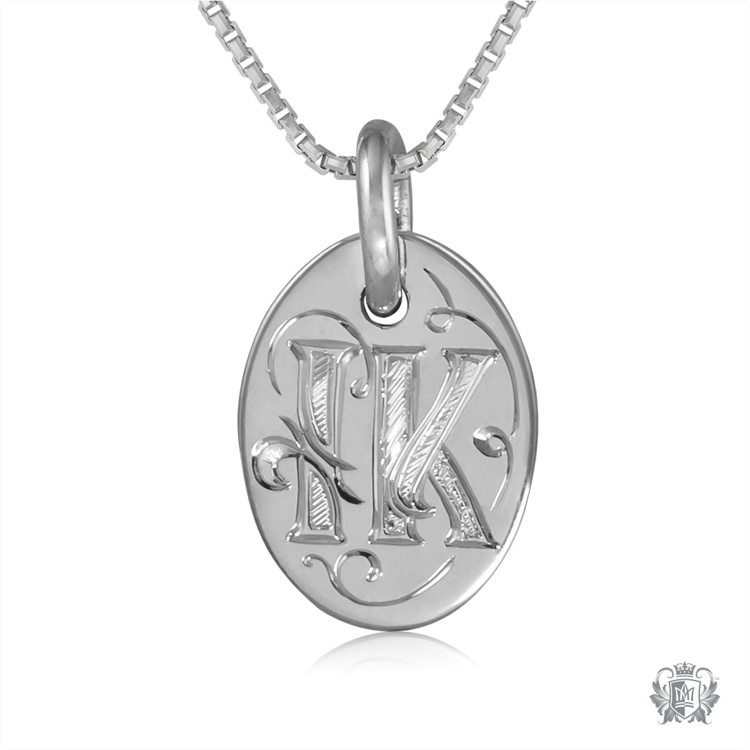 Custom Hand Engraved Initial Pendant