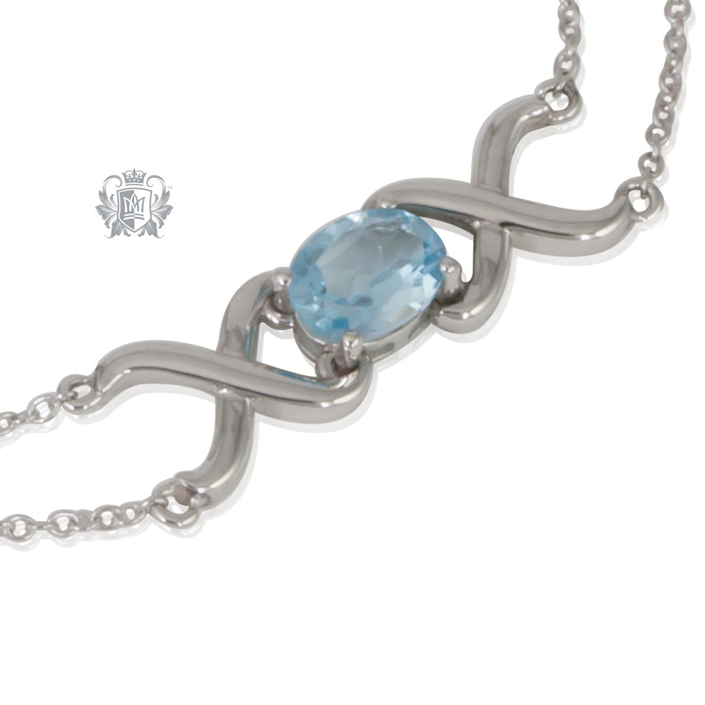 Blue Topaz XOX Bracelet