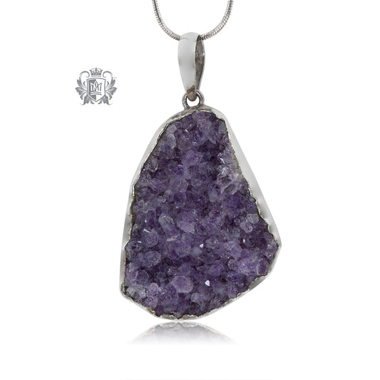 Amethyst Geode Crystal Pendant